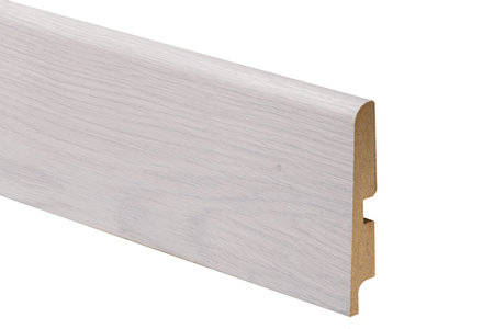 Baseboard Molding Sample Isolated on White Backgroundの写真素材