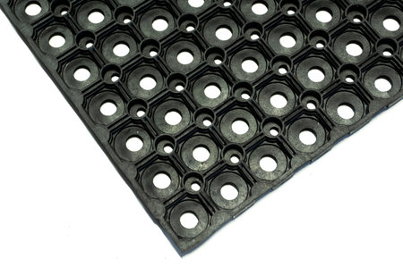 Heavy Duty Rubber Ring Mat Isolated on White Backgroundの写真素材