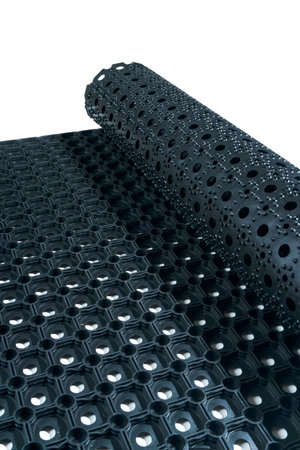 Heavy Duty Rubber Ring Mat Isolated on White Backgroundの写真素材