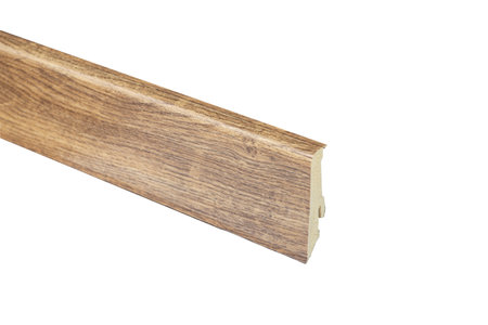 Baseboard Molding Sample Isolated on White Backgroundの写真素材