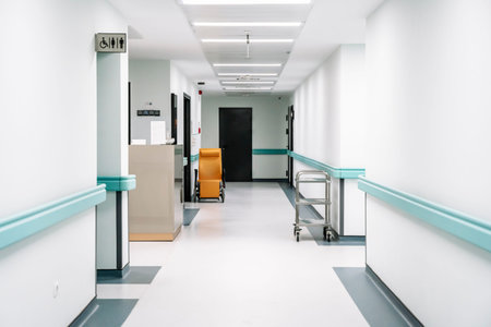 Hospital Corridor light interior background