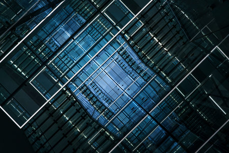 Futuristic Geometric Architecture abstract background