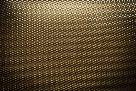 Futuristic gold Metallic Background with Grid Patternの写真素材
