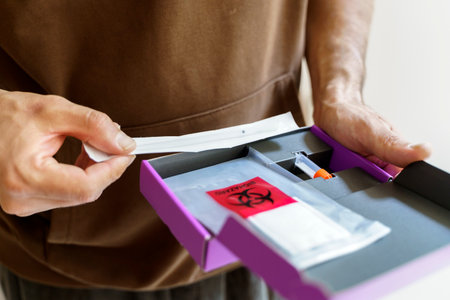 Home DNA Test Kit. Genetic Research and Ancestry Explorationの写真素材