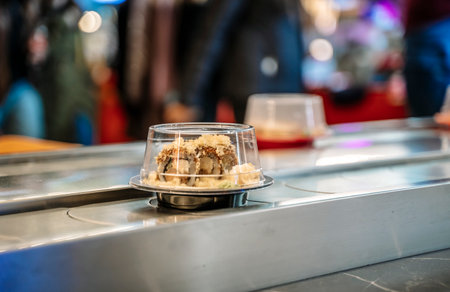 Japanese Conveyor Sushi Restaurant Experienceの写真素材