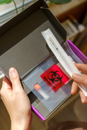 USA, Austin - October 5, 2025: MyHeritage DNA Test Kit for Genetic and Ancestry Researchのeditorial素材