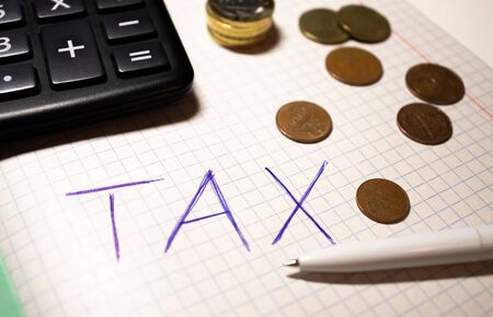 calculator and costing, tax payment, accountant workの写真素材