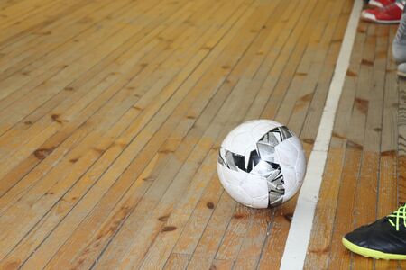 Player controls the ball during the UEFA European Futsal Championship 2018 match between Russia and Poland at Arena Stozice in Ljubljana, Slovenia on January 30, 2018. Photo: Jure Makovecの写真素材