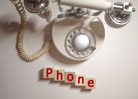 Old vintage telephoneの写真素材