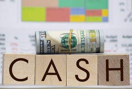 Cache word in red keyboard buttonsの写真素材