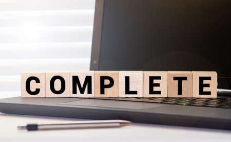 Complete Heart Block, word cube with backgroundの写真素材