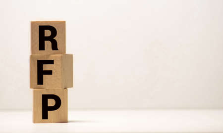 PROPOSAL word on block business concept, RFPの写真素材