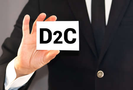 D2C concept - colorful sticky notes with word seo on the white background.の写真素材