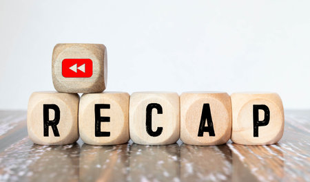 RECAP - words from wooden blocks with letters