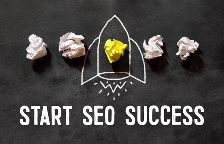 Text sign showing Seo Success. Conceptual photo accomplishment or achievement of increasing traffic...