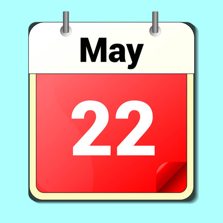day on the calendar, vector image format, May 1のイラスト素材