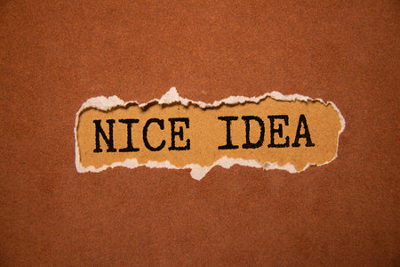 Wooden Text Block of Nice Idea. Business conceptの写真素材