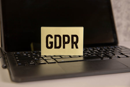 alarm clock with text GDPR General Data Protection Regulation.の写真素材