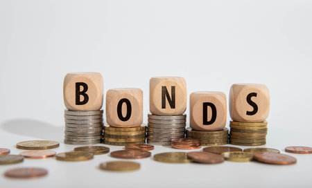 Bonds. A bond is a security that indicates that the investor has provided a loan to the issuer. Equivalent loan. Unsecured and secured bondsの写真素材