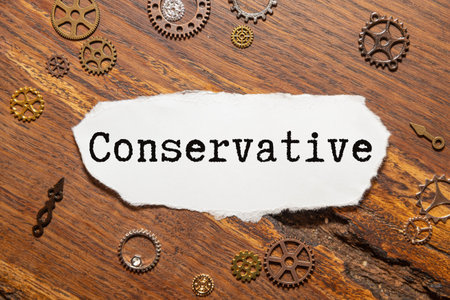 conservative word in a dictionary. conservative concept
