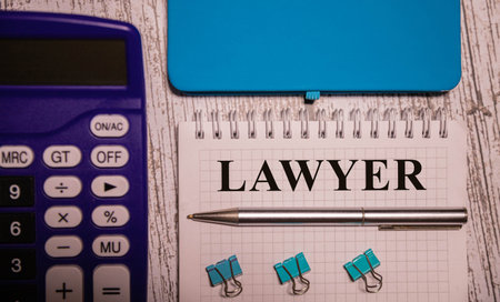 Probate law writing on blue background.の写真素材