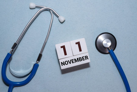 Calendar for November 11. High quality photoの写真素材