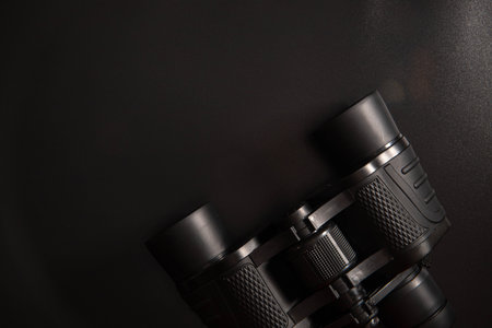 Black Binoculars with white background