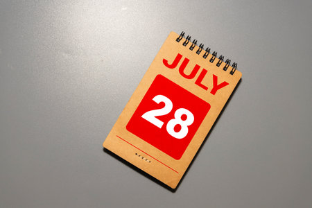 July 28 Calendar. Part of a set