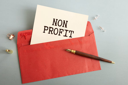 Non-profit Marketing - adapting business marketing concepts and strategies to promote the interests of a nonprofit organization, text concept backgroundの写真素材