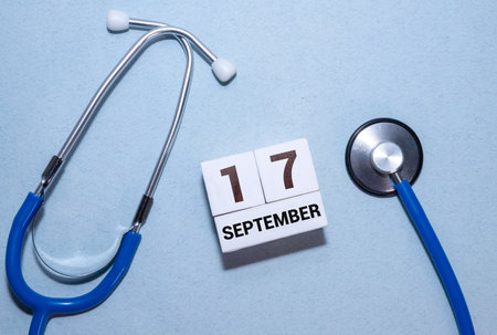 17 September calendar date conceptの写真素材