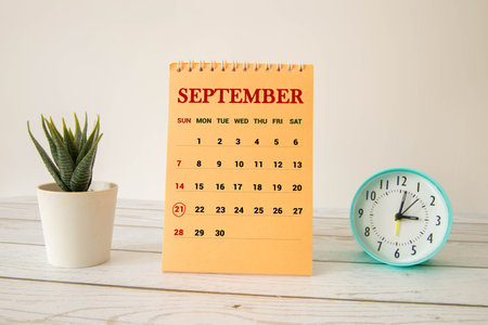 Wooden Perpetual Calendar set to September 21st