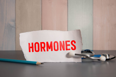 The concept of treatment with hormonal drugsの写真素材