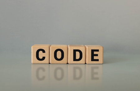 Code word concept on cubesの写真素材