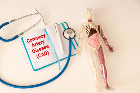 Coronary Artery Disease CAD medical term, health concept. Medical conceptual image