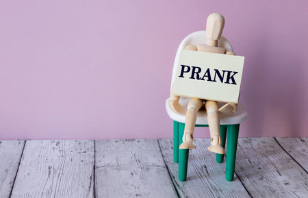 PRANK word is written with computer keys buttonの写真素材