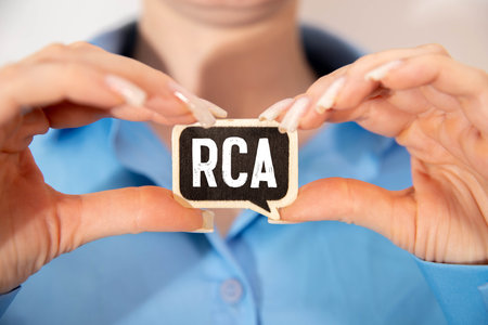 RCA Root Cause Analysis - method of problem solving used for identifying the root causes of faults or problems, acronym text stampの写真素材