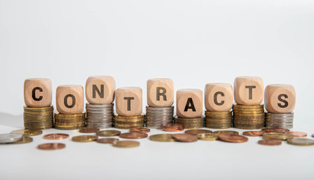 Hands of businessman holding contract document for employment at work in office closeup. Job placement conceptの写真素材