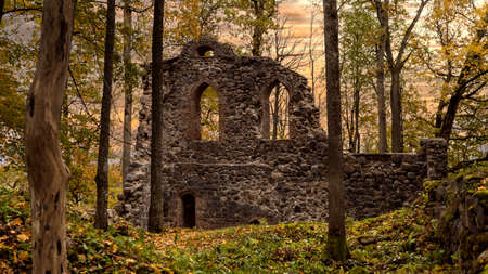 Krimulda Palace in Gauja National Park Near Sigulda, Latvia. Krimulda Manor, Rehabilitation Clinicのeditorial素材