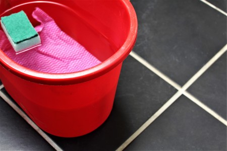 An image of cleaning a floorの写真素材