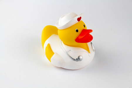An image of a plastic duckの写真素材
