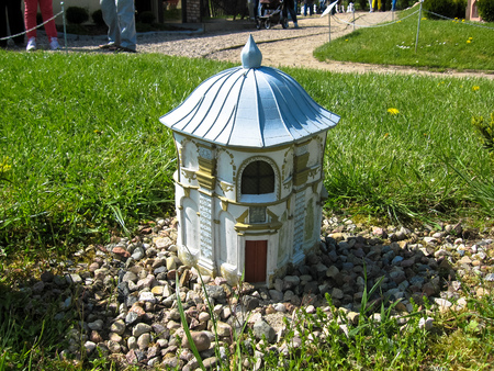 Strysza Buda (Mirachowo), Poland - May 03, 2014: Kaszubski Miniature Park. Scale modelのeditorial素材