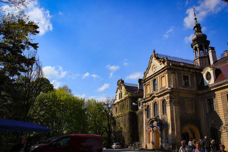 Moszna,  Poland - May 02, 2015: The Moszna Castle. Has been often featured in the list of most beautiful castles in the world.のeditorial素材