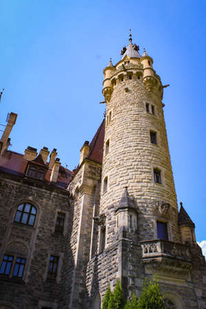 Moszna,  Poland - May 02, 2015: The Moszna Castle. Has been often featured in the list of most beautiful castles in the world.のeditorial素材