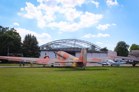 Krakow, Poland - July 05, 2016: Planes In Museum Of Military And Commercial Aircraft in Krakow
