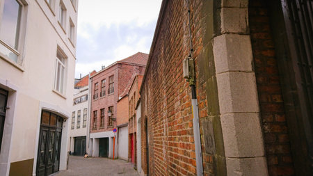 Desert Street In The City Of Bruges, Belgium