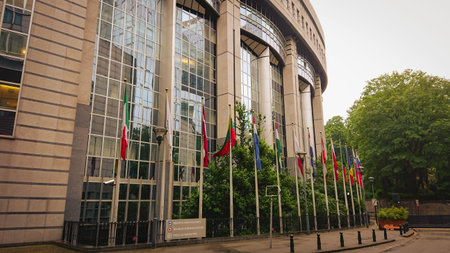 Brussels, Belgium - May 12, 2018: European Parliament - Liaison Office in Belgium