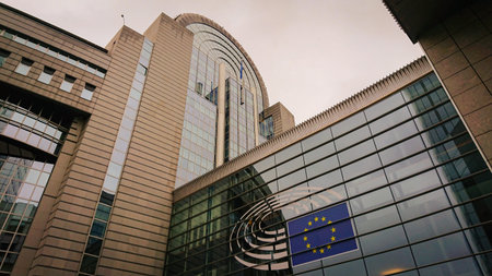 Brussels, Belgium - May 12, 2018: European Parliament - Liaison Office in Belgium