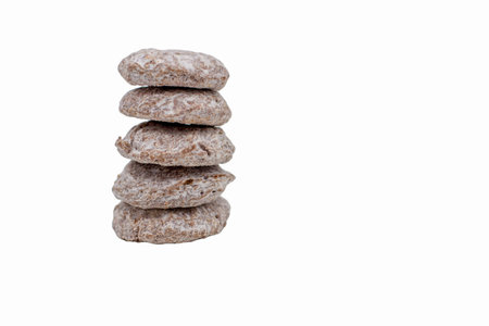 Few Belgian chocolate creams mocha flavor on white background