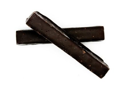 chocolate bars isolated on a white background. studio. picture.の写真素材