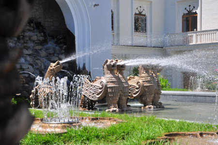 the Central square of Sukhumi Sunny day July 2016の写真素材